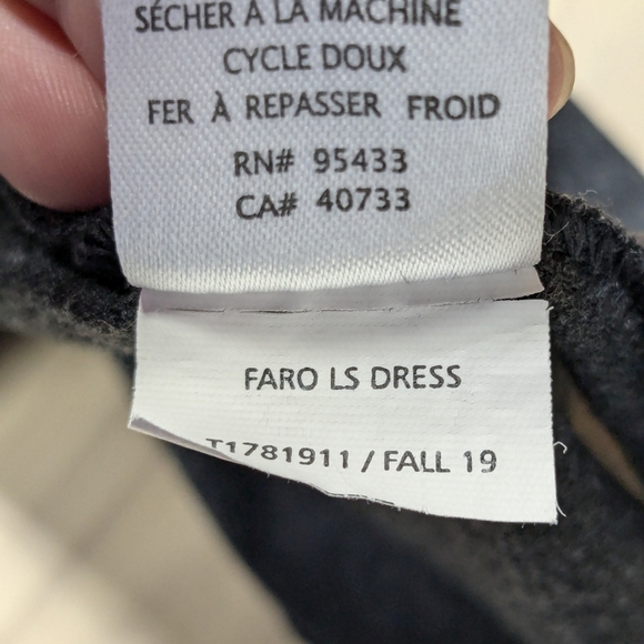 Toad & Co Dress Womens Medium Faro Organic Cotton Stretch Fit Flare Gray A108 - Picture 5 of 13